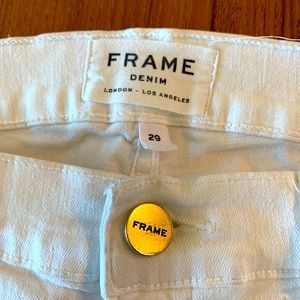 Frame Denim white stretch denim jeans size 28 EUC